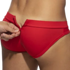 AD Fetish Slips Sexy|Slips De Bain-Slip de Bain Allover Zip Rouge