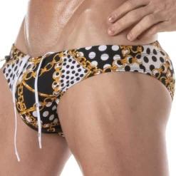 TOF Paris Slips De Bain-Slip de Bain Baroque Noir