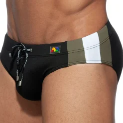 Addicted Maillots De Bain Push Up|Slips De Bain-Slip de Bain Basic Stripes Noir