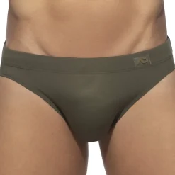 Addicted Slips De Bain-Slip de Bain Bicolore Kaki - Noir