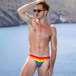 SKU Slips De Bain-Slip de Bain Bikini Arc-en-Ciel