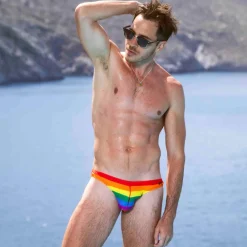 SKU Slips De Bain-Slip de Bain Bikini Arc-en-Ciel