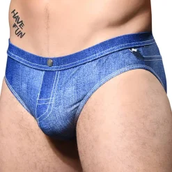 Andrew Christian Slips De Bain-Slip de Bain Bikini Denim Indigo