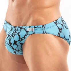 TOF Paris Slips De Bain-Slip de Bain Bikini Imprimé Bleu