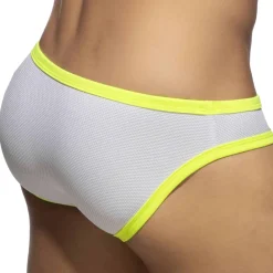 Addicted Slips De Bain-Slip de Bain Bikini Neon Snow White Blanc - Jaune Fluo