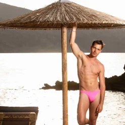 SKU Slips De Bain-Slip de Bain Bikini Rose Fluo