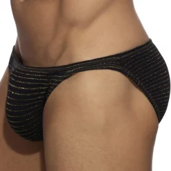 Addicted Slips De Bain-Slip de Bain Bikini Réversible Régal Noir