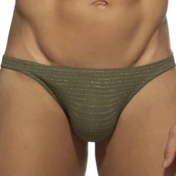 Addicted Slips De Bain-Slip de Bain Bikini Réversible Régal Kaki