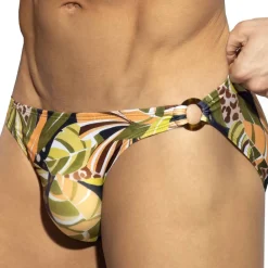 ES Collection Maillots De Bain Push Up|Slips De Bain-Slip de Bain Bikini Seychelles Kaki