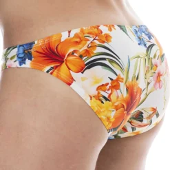 SKU Slips De Bain-Slip de Bain Bikini Tropical Summer Blanc