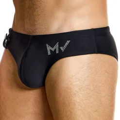 Modus Vivendi Slips De Bain-Slip de Bain Classic Diamonds Noir