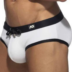 Addicted Maillots De Bain Push Up|Slips De Bain-Slip de Bain Classic Piqué Blanc