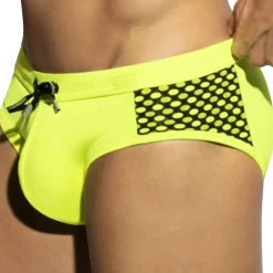 ES Collection Maillots De Bain Push Up|Slips De Bain-Slip de Bain Disco Pop Jaune Fluo