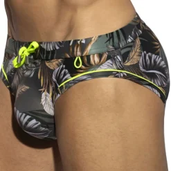 ES Collection Maillots De Bain Push Up|Slips De Bain-Slip de Bain Fall Leaves Kaki