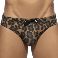 Addicted Maillots De Bain Push Up|Slips De Bain-Slip de Bain Léopard Brun