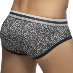 Addicted Maillots De Bain Push Up|Slips De Bain-Slip de Bain Léopard Gris