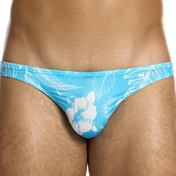 Modus Vivendi Slips De Bain-Slip de Bain Low Cut Floreale Bleu Ciel
