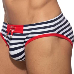 Addicted Maillots De Bain Push Up|Slips De Bain-Slip de Bain Marin Rouge
