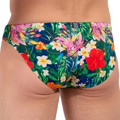 HOM Slips De Bain-Slip de Bain Micro Peacock