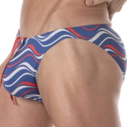 TOF Paris Slips De Bain-Slip de Bain Mini Imprimé Bleu