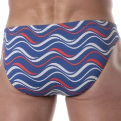 TOF Paris Slips De Bain-Slip de Bain Mini Imprimé Bleu