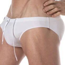 TOF Paris Slips De Bain-Slip de Bain Mini Uni Blanc