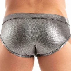 TOF Paris Slips De Bain-Slip de Bain Métal Argent