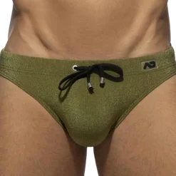 Addicted Maillots De Bain Push Up|Slips De Bain-Slip de Bain Piqué Kaki