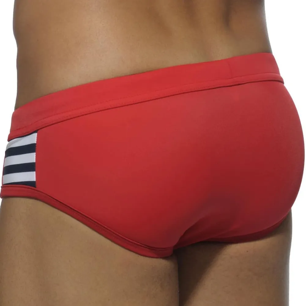 Addicted Maillots De Bain Push Up|Slips De Bain-Slip de Bain Sailor Colored Rouge