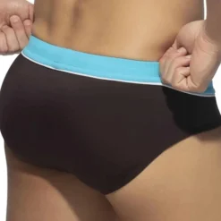 Addicted Maillots De Bain Push Up|Slips De Bain-Slip de Bain Sport Detail Binding Marron