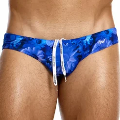 Modus Vivendi Slips De Bain-Slip de Bain Super Low Rise Daisies Bleu