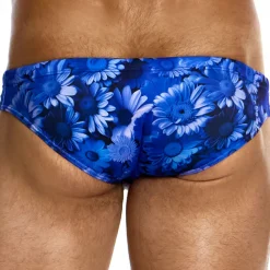 Modus Vivendi Slips De Bain-Slip de Bain Super Low Rise Daisies Bleu