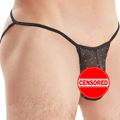 Sexy Boy Slips Sexy-Slip Dentelle Night Glow Noir