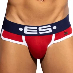 ES Collection Slips-Slip Double Side Coton Rouge - Marine