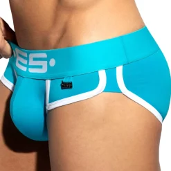 ES Collection Slips-Slip Double Side Coton Turquoise - Blanc