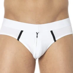Doreanse Slips Sexy-Slip Elegant Zip Blanc