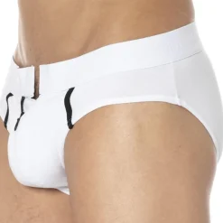 Doreanse Slips Sexy-Slip Elegant Zip Blanc