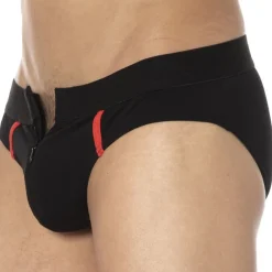 Doreanse Slips Sexy-Slip Elegant Zip Noir