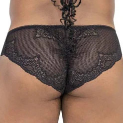 CandyMan Slips Sexy-Slip Ergonomique Dentelle Noir
