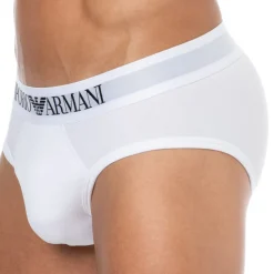Emporio Armani Slips-Slip Essential Coton Blanc
