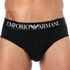 Emporio Armani Slips-Slip Essential Coton Noir