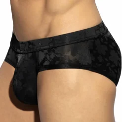 ES Collection Slips Sexy-Slip Floral Transparent Noir