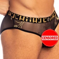 L'Homme invisible Slips Sexy-Slip Freedom Epi d'Or Noir