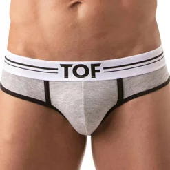 TOF Paris Slips-Slip French Coton Gris Chiné