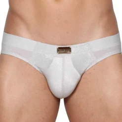 Marcuse Slips Sexy|Push Up-Slip Glisten Blanc - Argent