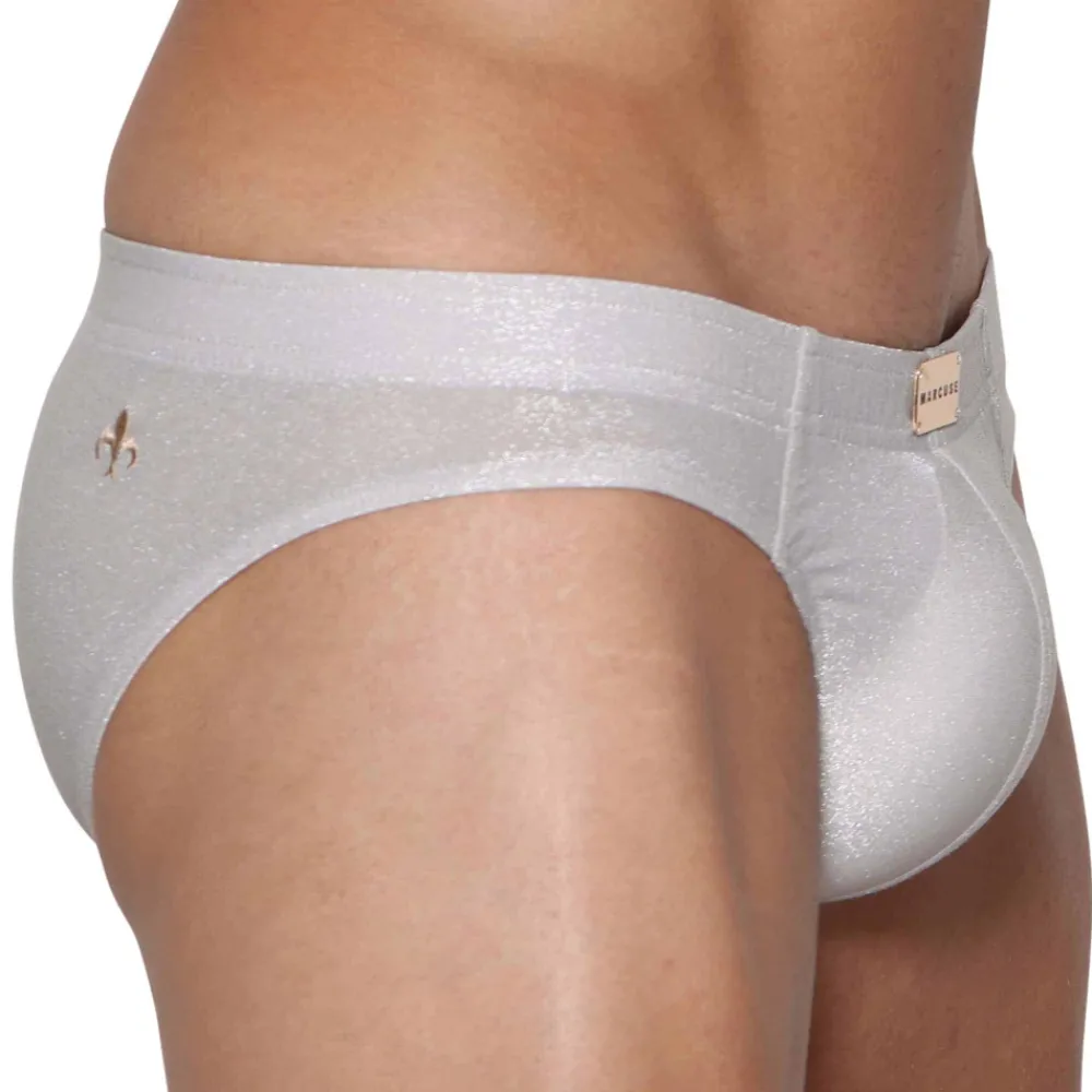 Marcuse Slips Sexy|Push Up-Slip Glisten Blanc - Argent