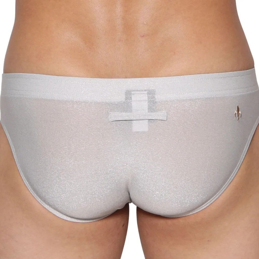 Marcuse Slips Sexy|Push Up-Slip Glisten Blanc - Argent