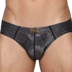 Marcuse Slips Sexy|Push Up-Slip Glisten Noir - Argent