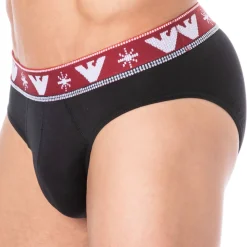 Emporio Armani Slips-Slip Holidays Jacquard Noir