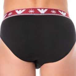 Emporio Armani Slips-Slip Holidays Jacquard Noir